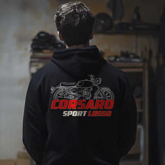 Moto Morini Corsaro Sport Lusso 125 Inspired Hoodie - Motorcycle Sweatshirt for Riders