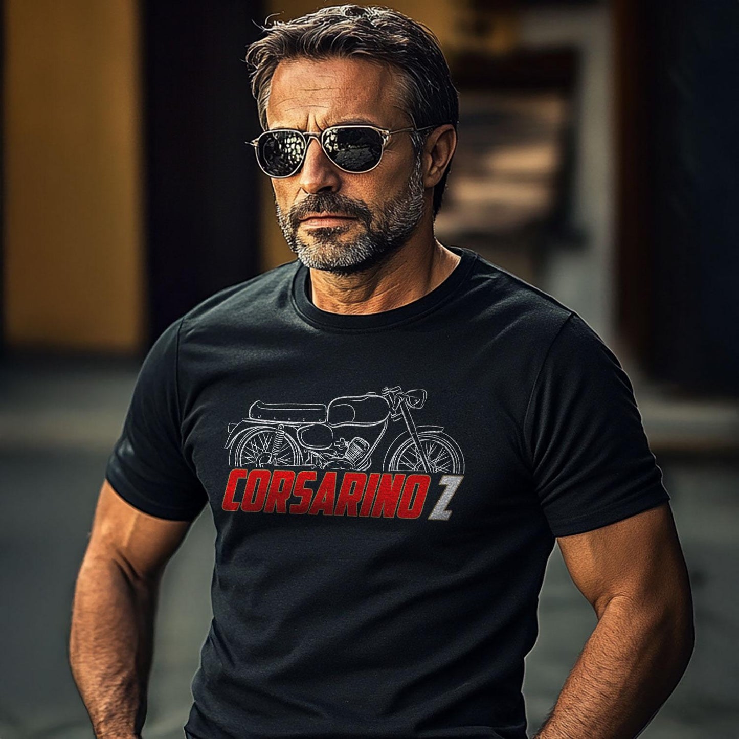 Moto Morini Corsarino Z 1963 - 1969 Inspired T-Shirt - Motorcycle Tee Shirt for Riders