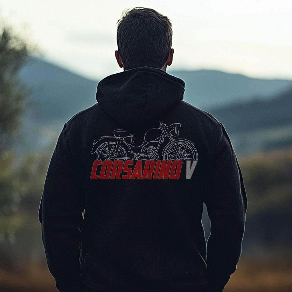 Moto Morini Corsarino V Inspired Hoodie - Motorcycle Sweatshirt for Riders