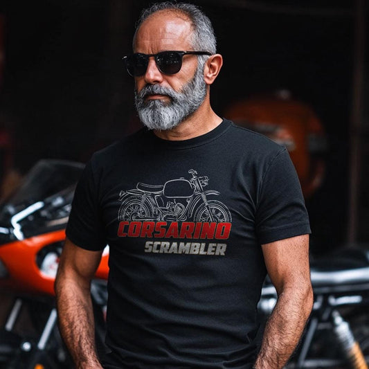 Moto Morini Corsarino Scrambler Inspired T-Shirt - Motorcycle Tee Shirt for Riders