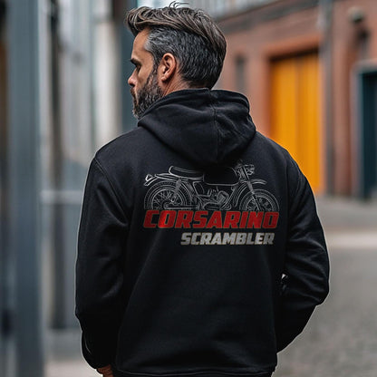 Moto Morini Corsarino Scrambler Inspired Hoodie - Motorcycle Sweatshirt for Riders