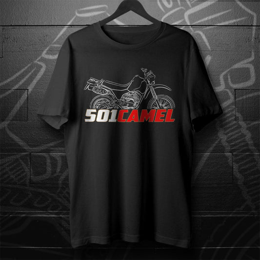 Moto Morini 501 XE Camel 1985 Inspired T-Shirt - Motorcycle Tee Shirt for Riders