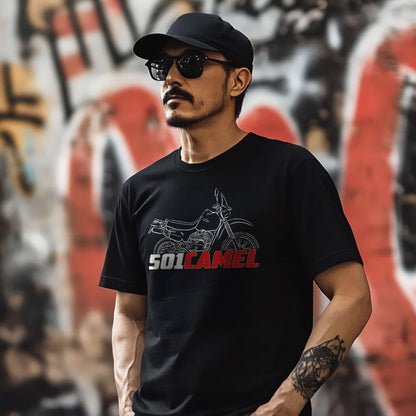 Moto Morini 501 Camel 1985 - 1988 Inspired T-Shirt - Motorcycle Tee Shirt for Riders