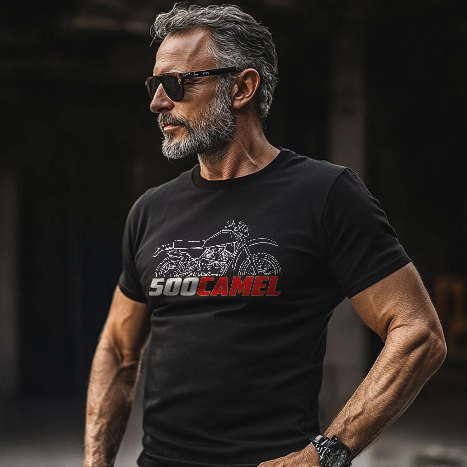 Moto Morini 500 Camel 1981 - 1984 Inspired T-Shirt - Motorcycle Tee Shirt for Riders