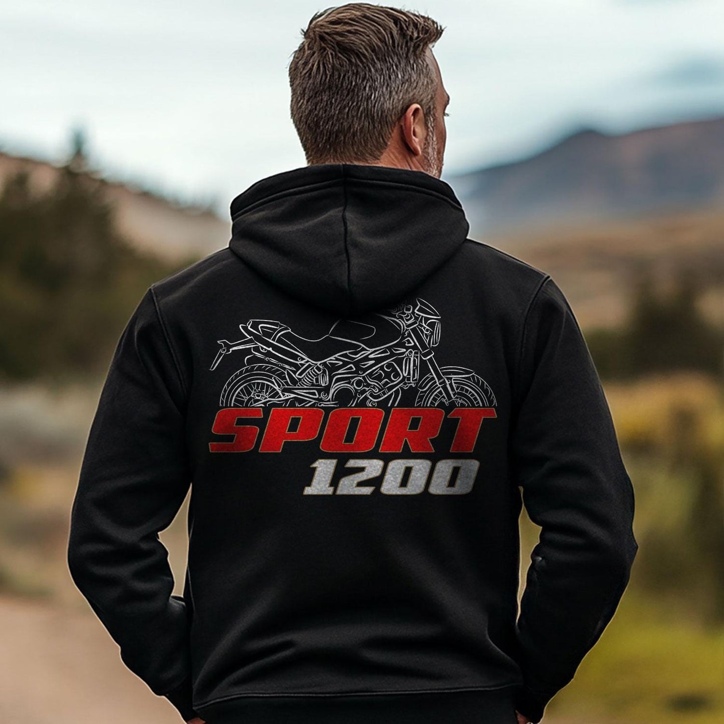 Moto Morini 1200 Sport 2008 - 2010 Inspired Hoodie - Motorcycle Sweatshirt for Riders