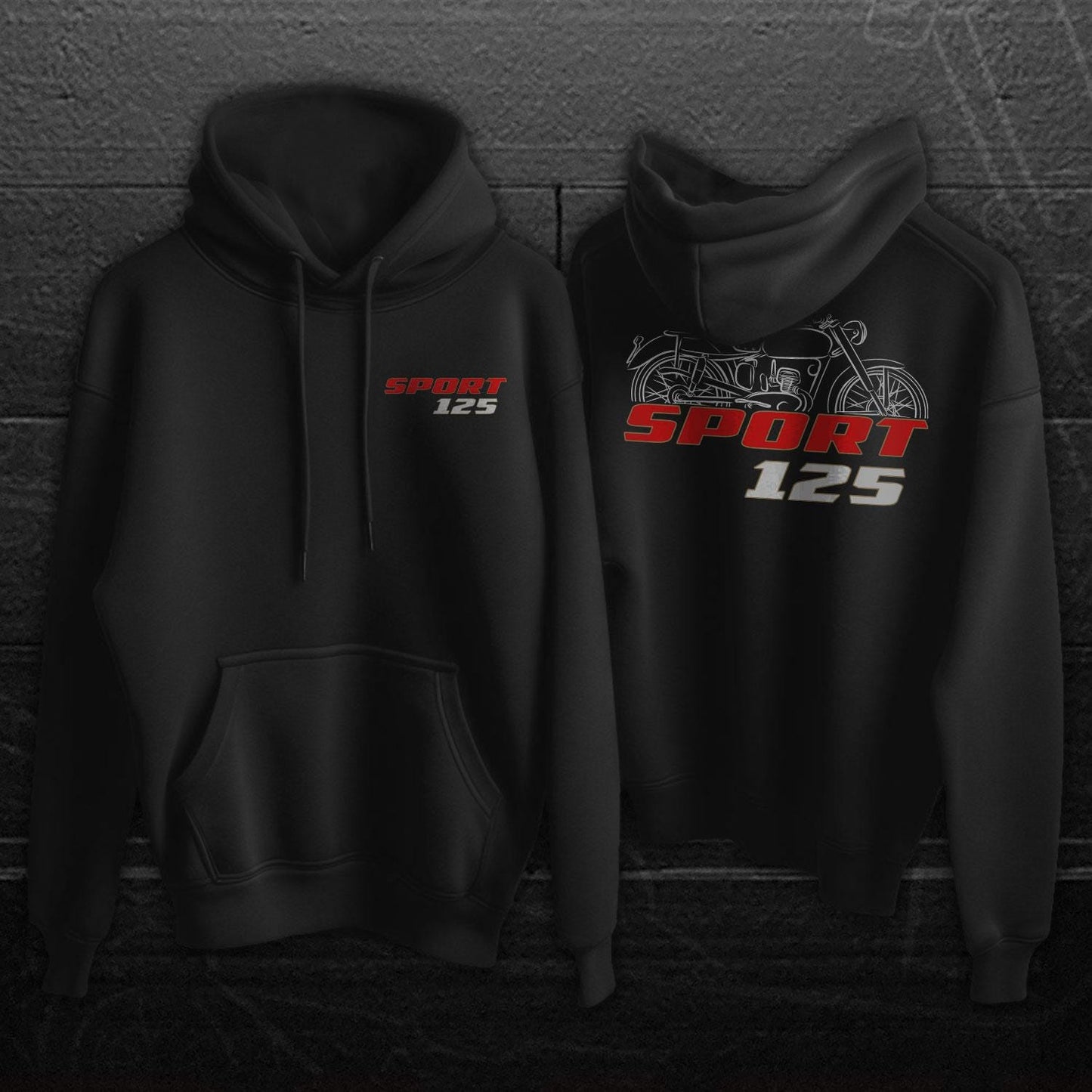 Moto Morini 125 Sport Inspired Hoodie - Motorcycle Sweatshirt for Riders