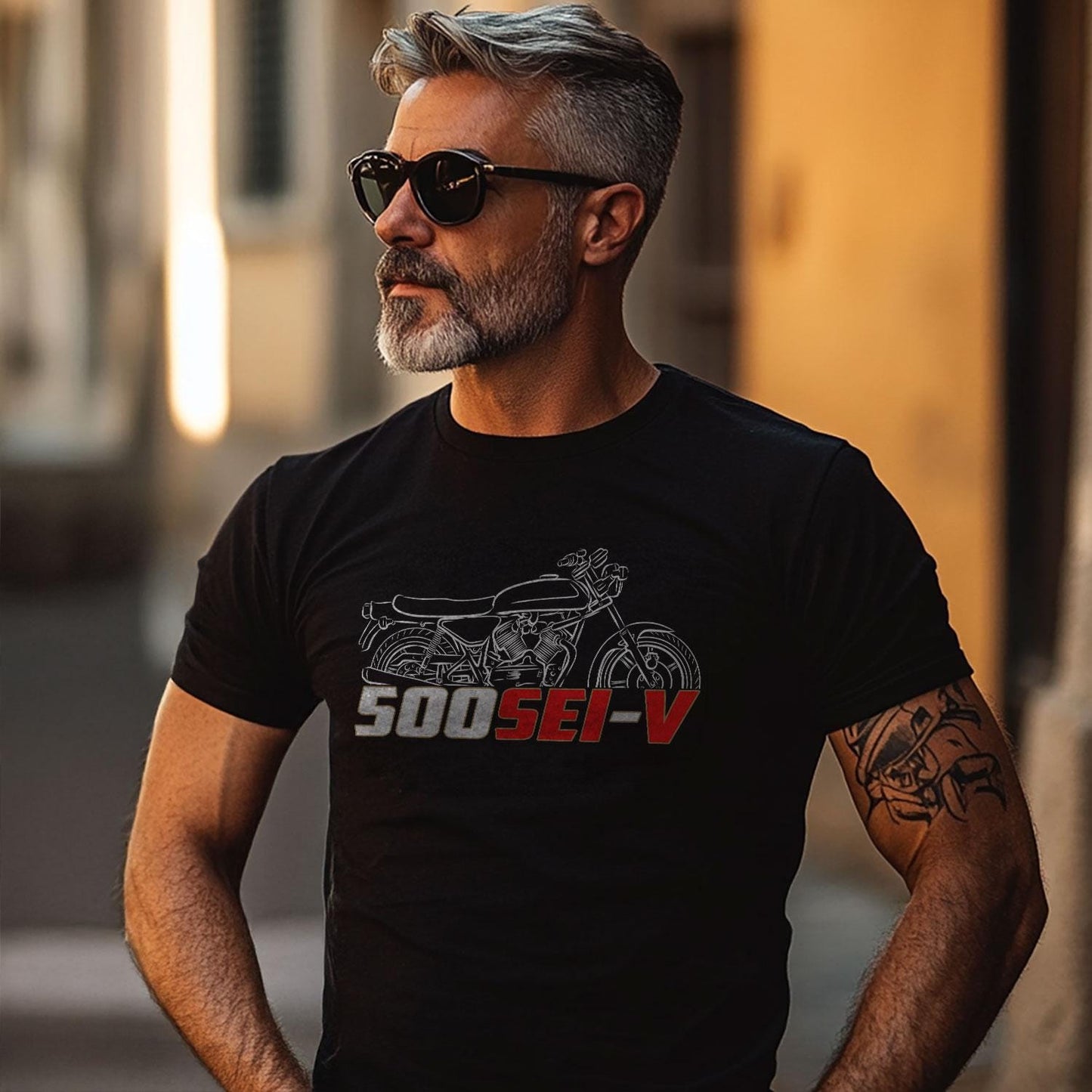 Moto Morini 500 Sei-V Inspired T-Shirt - Motorcycle Tee Shirt for Riders