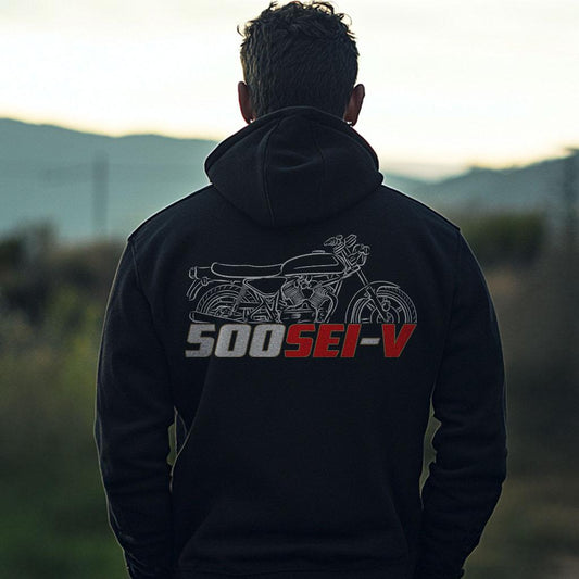 Moto Morini 500 Sei-V Inspired Hoodie - Motorcycle Sweatshirt for Riders
