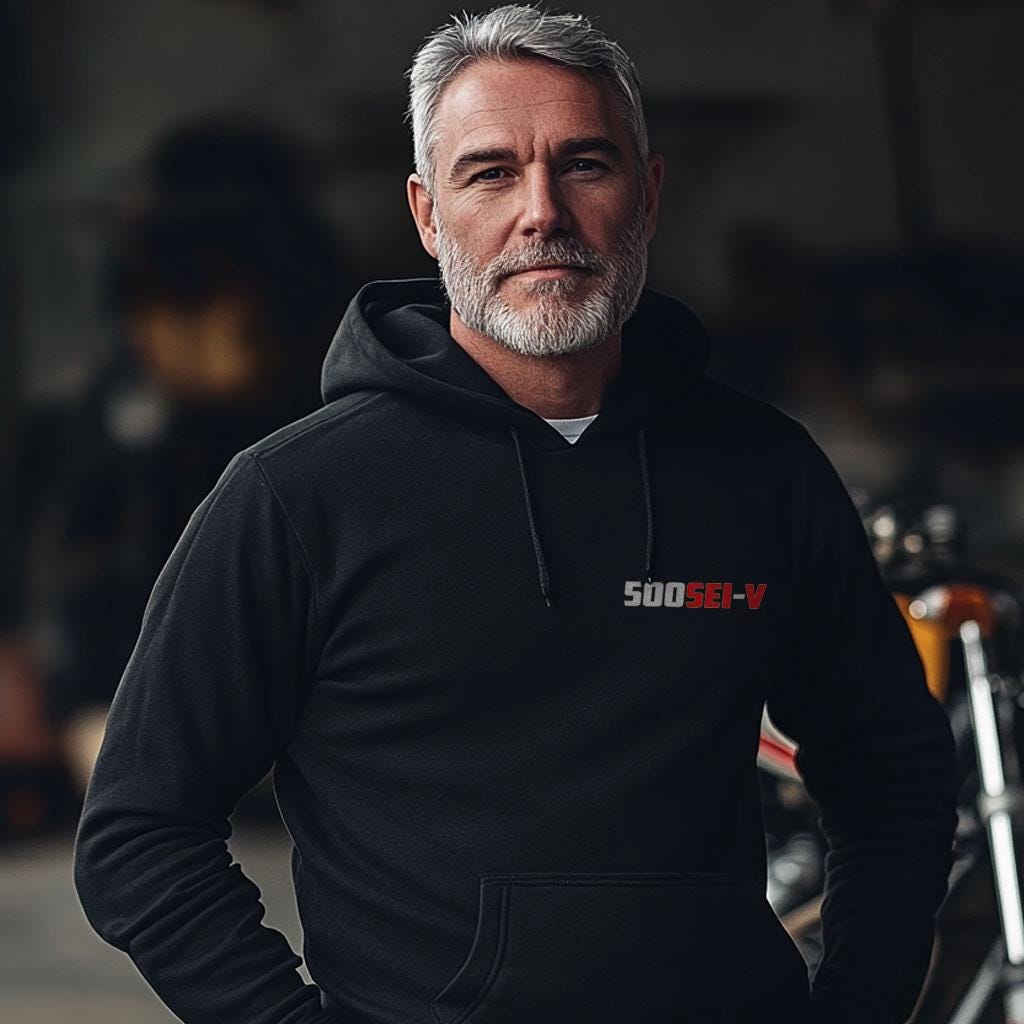 Moto Morini 500 Sei-V Inspired Hoodie - Motorcycle Sweatshirt for Riders