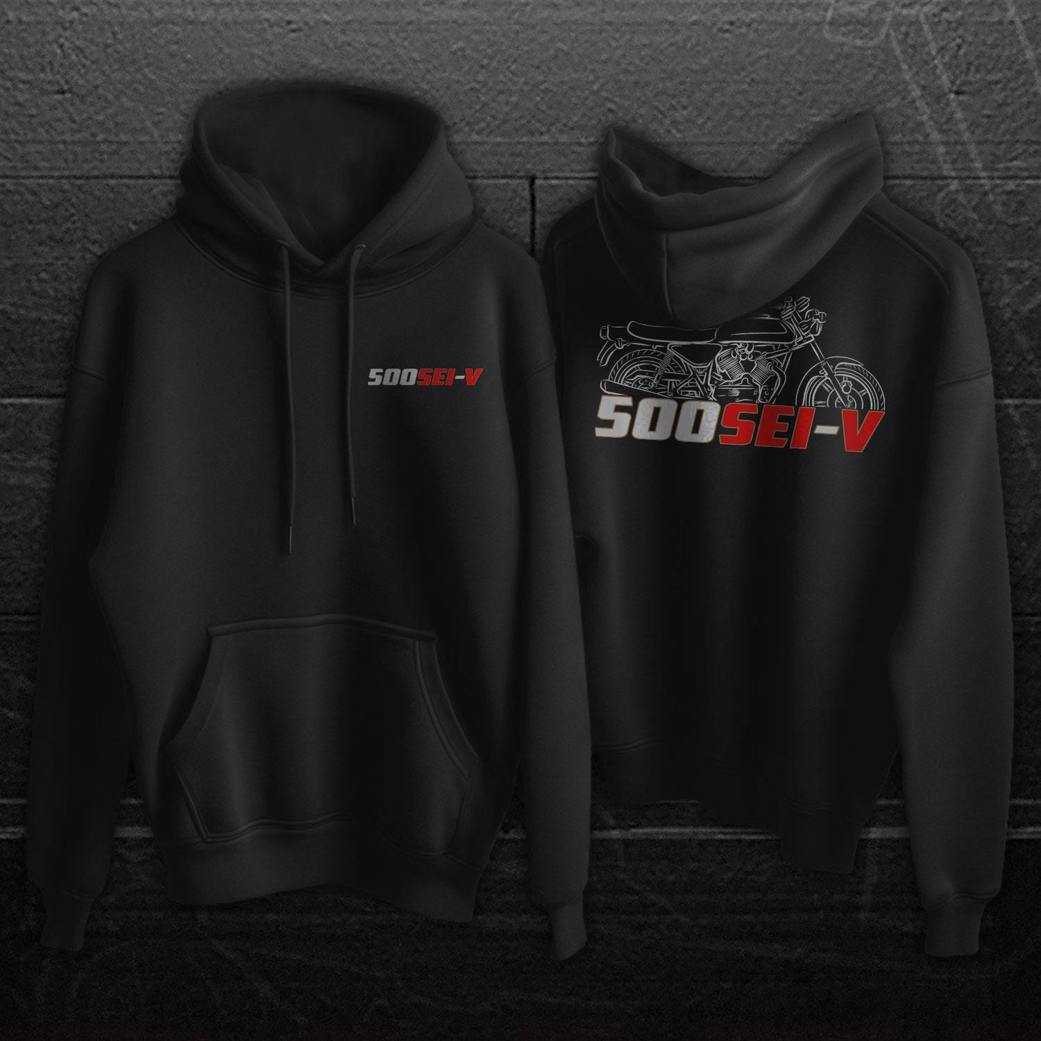 Moto Morini 500 Sei-V Inspired Hoodie - Motorcycle Sweatshirt for Riders