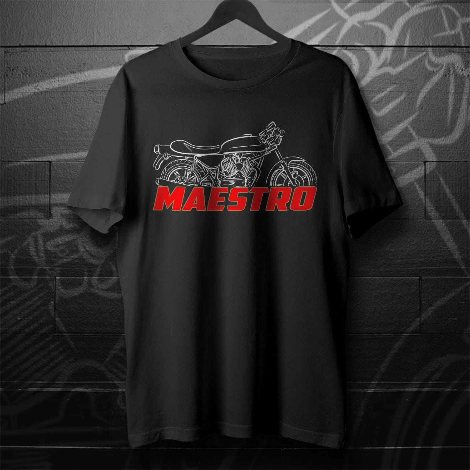 Moto Morini 500 Maestro 1980 - 1984 Inspired T-Shirt - Motorcycle Tee Shirt for Riders