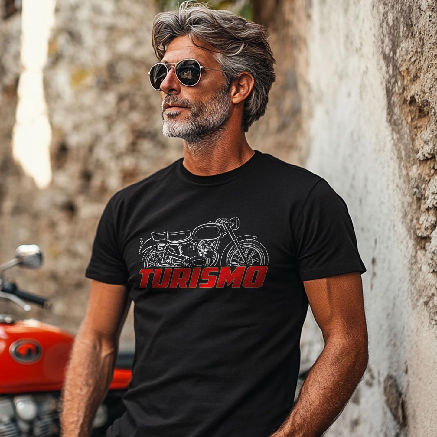 Moto Morini 175 Turismo 1954 - 1957 Inspired T-Shirt - Motorcycle Tee Shirt for Riders