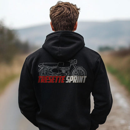 Moto Morini 175 Tresette Sprint 1958 - 1963 Inspired Hoodie - Motorcycle Sweatshirt for Riders