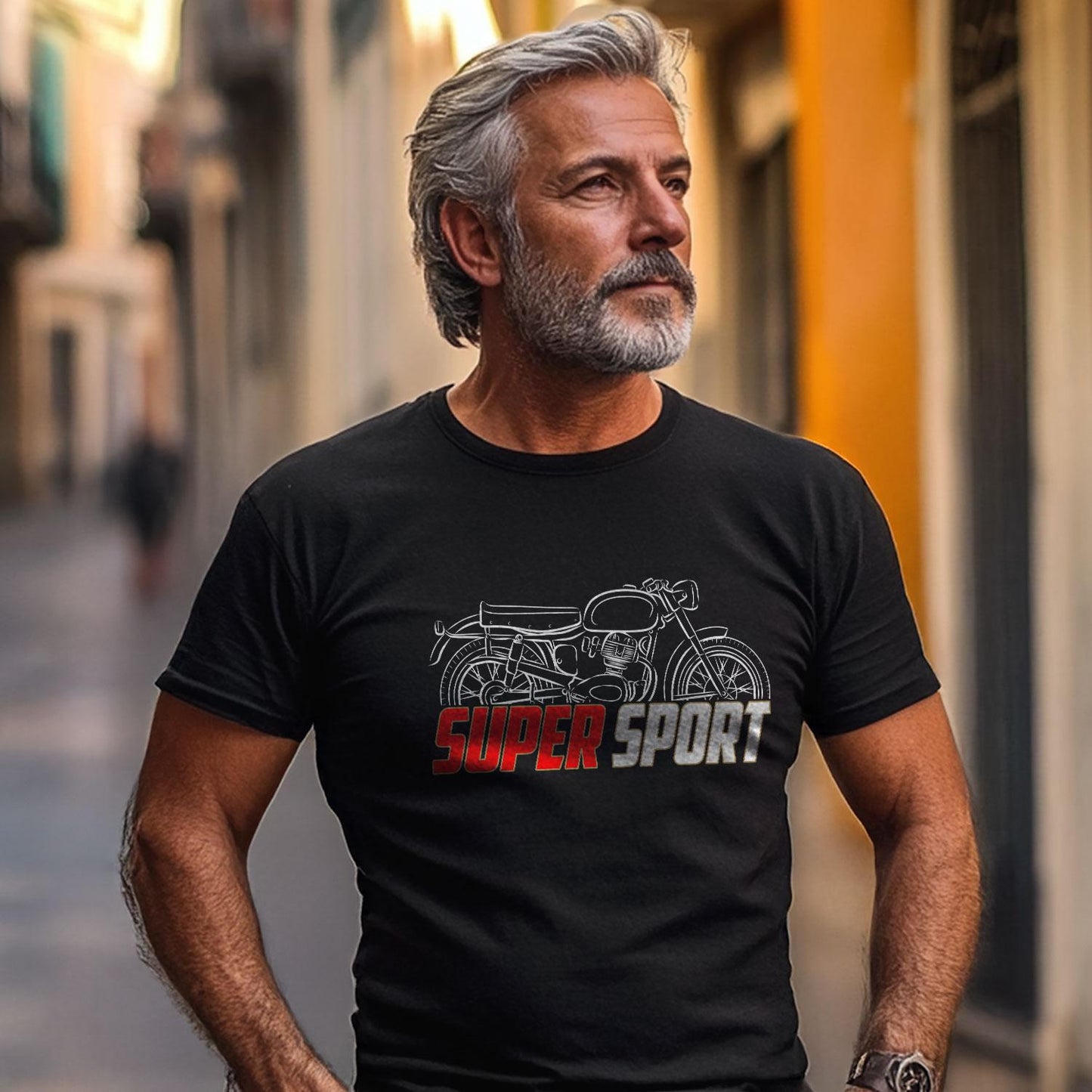Moto Morini 175 Super Sport 1955 - 1957 Inspired T-Shirt - Motorcycle Tee Shirt for Riders