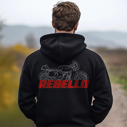 Moto Morini 175 Rebello 1954 - 1963 Inspired Hoodie - Motorcycle Sweatshirt for Riders