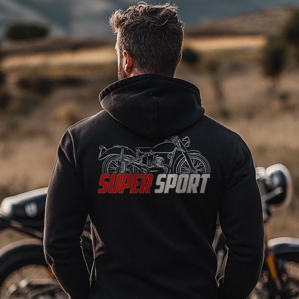 Moto Morini 125 Super Sport Inspired Hoodie - Motorcycle Sweatshirt for Riders