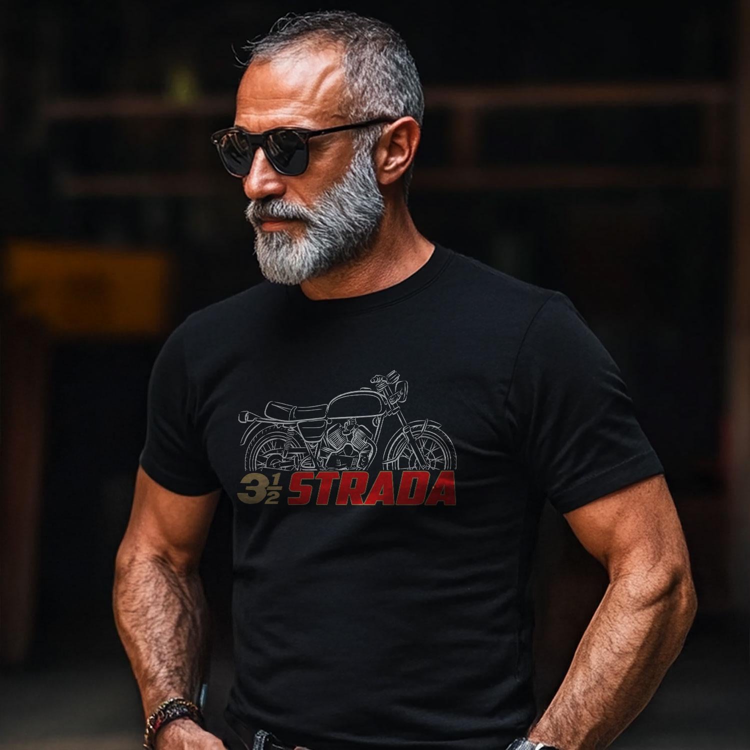Moto Morini 3 1/2 Strada Inspired T-Shirt - Motorcycle Tee Shirt for Riders