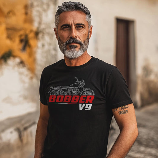 Moto Guzzi V9 Bobber 2017 - 2024 Inspired T-Shirt - Motorcycle Tee Shirt for Riders