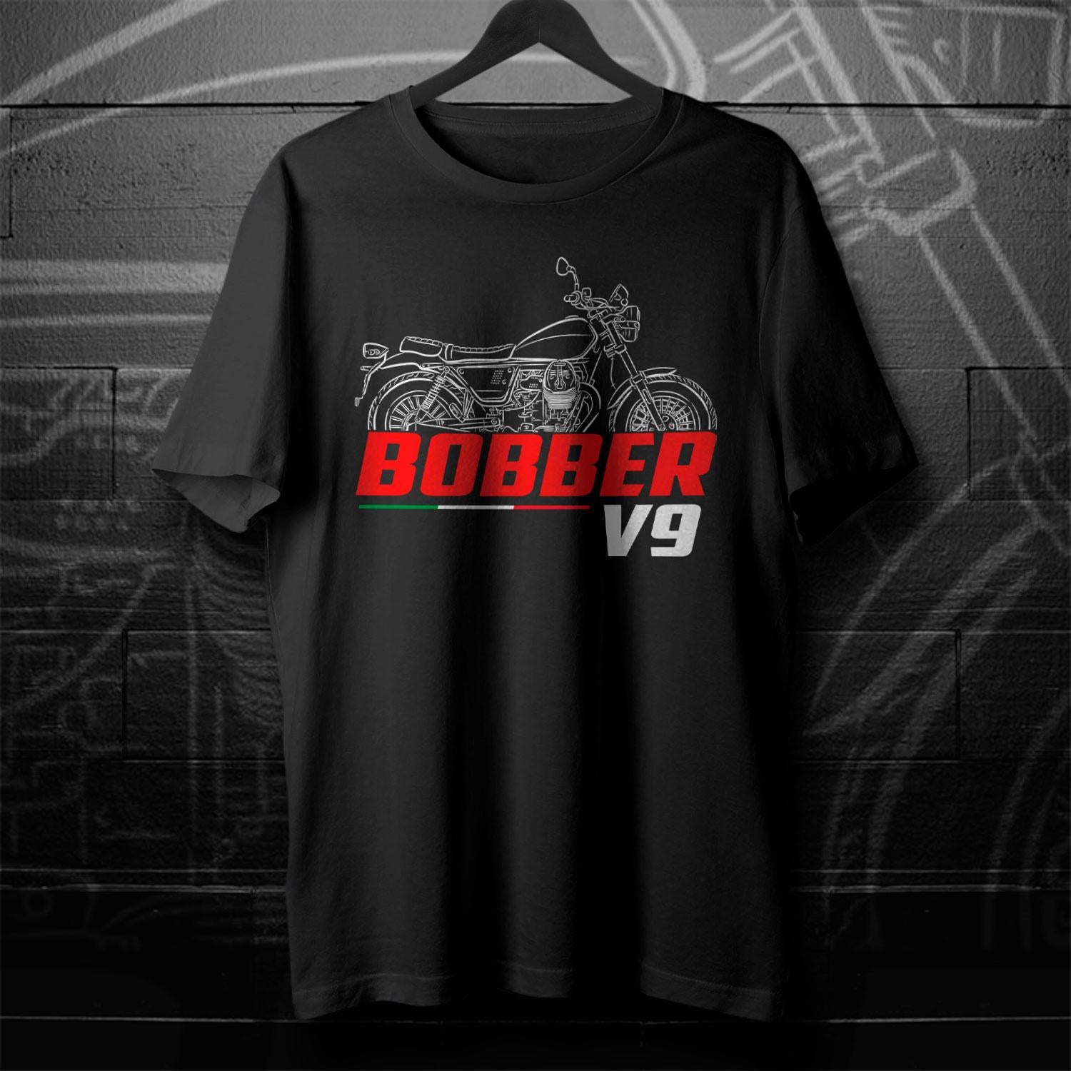 Moto Guzzi V9 Bobber 2017 - 2024 Inspired T-Shirt - Motorcycle Tee Shirt for Riders