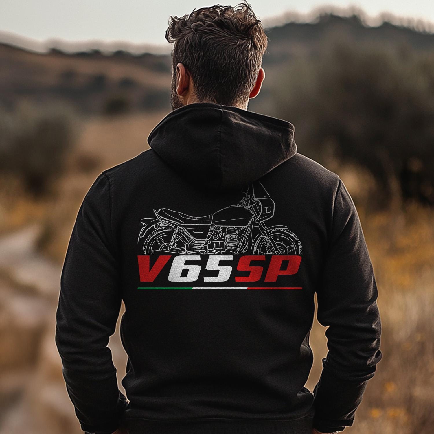 Moto Guzzi V65 SP 1983 - 1986 Inspired Hoodie - Motorcycle Sweatshirt for Riders