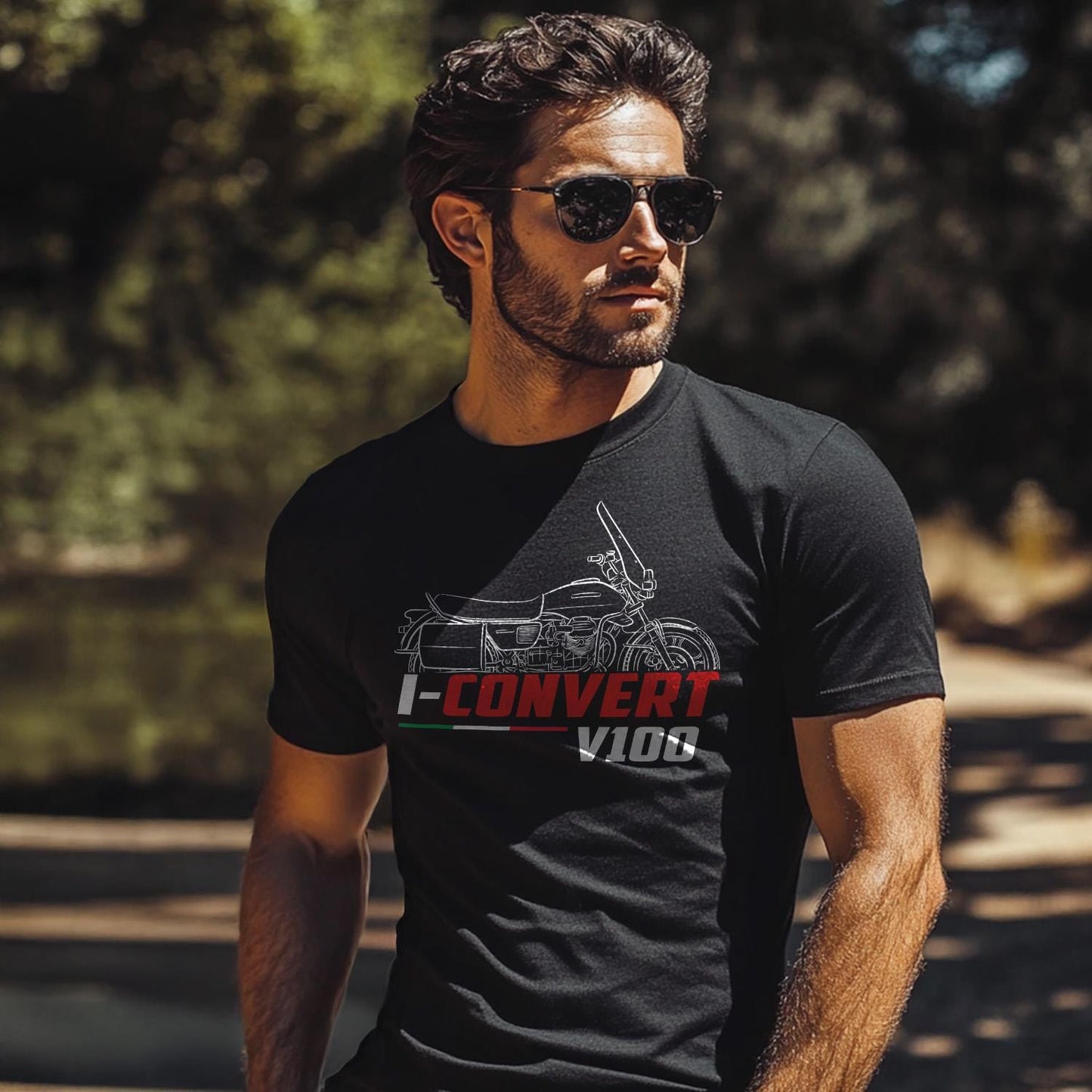 Moto Guzzi V1000 I-Convert 1975 - 1982 Inspired T-Shirt - Motorcycle Tee Shirt for Riders