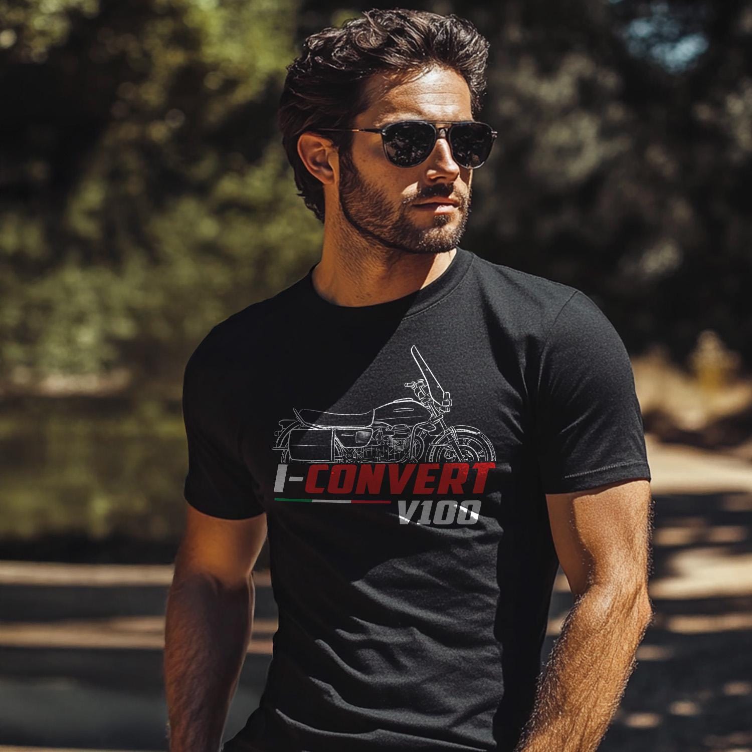 Moto Guzzi V1000 I-Convert 1975 - 1982 Inspired T-Shirt - Motorcycle Tee Shirt for Riders