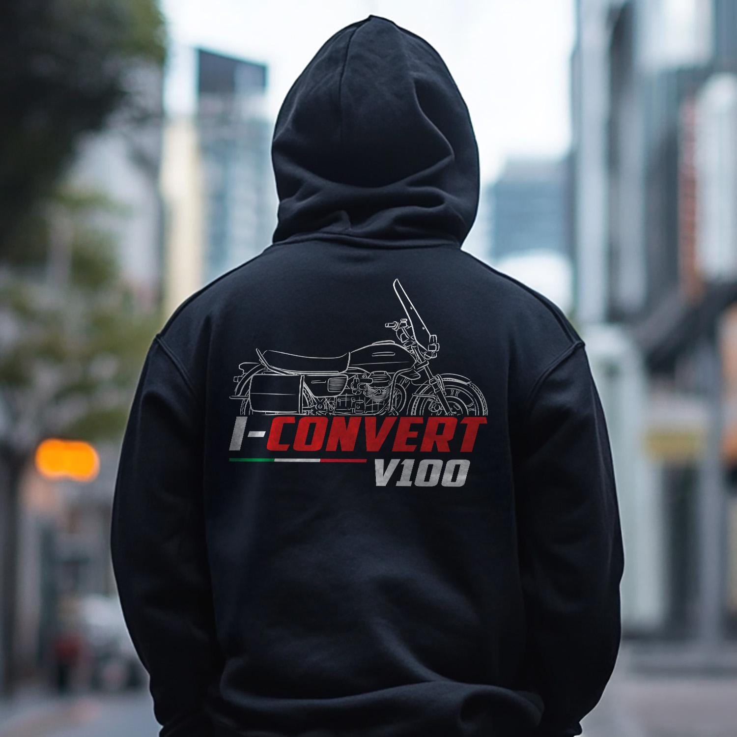 Moto Guzzi V1000 I-Convert 1975 - 1982 Inspired Hoodie - Motorcycle Sweatshirt for Riders