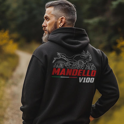 Moto Guzzi V100 Mandello 2022 - 2025 Inspired Hoodie - Motorcycle Sweatshirt for Riders