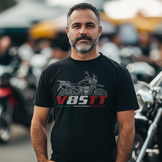 Moto Guzzi V85 TT Inspired T-Shirt - Motorcycle Tee Shirt for Riders