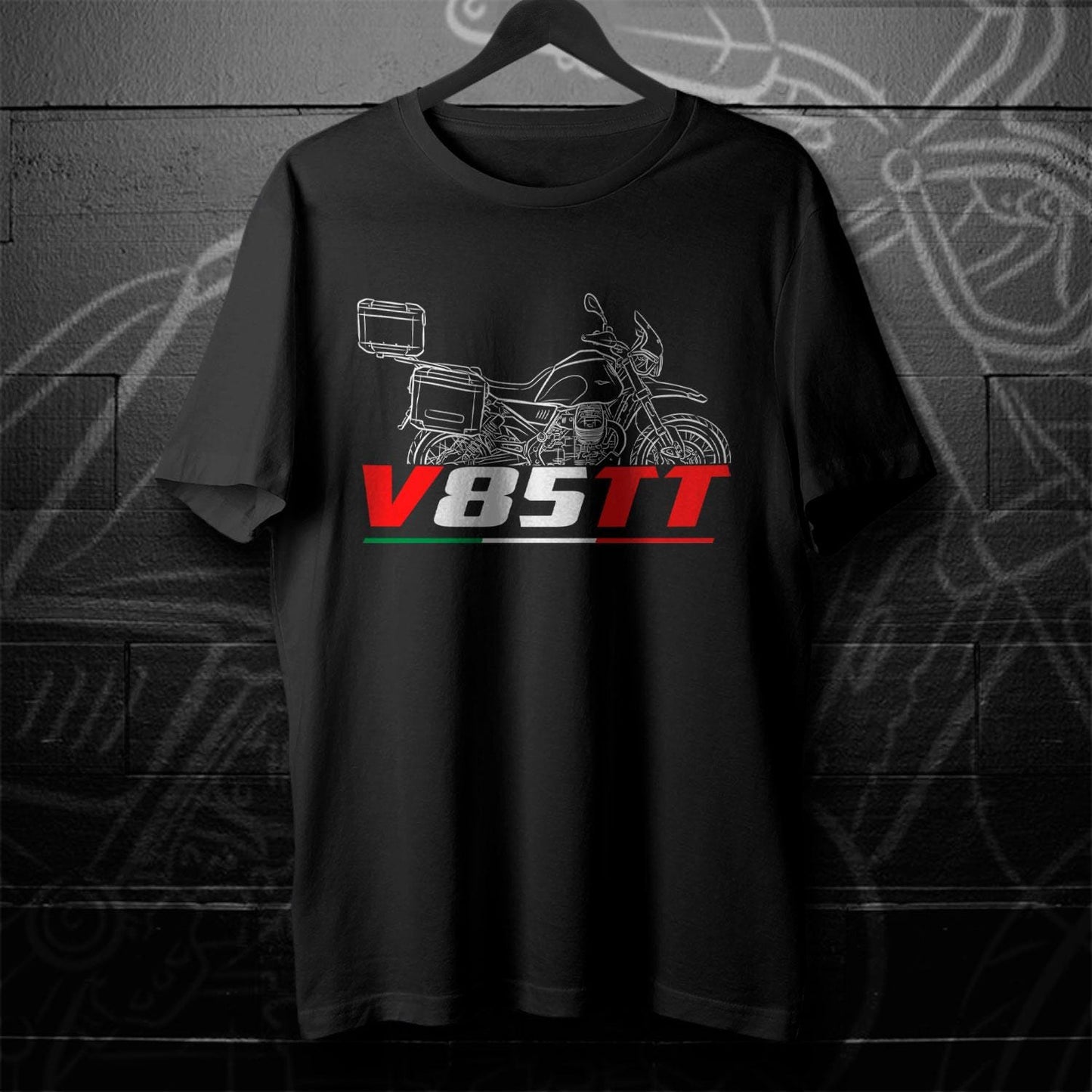 Moto Guzzi V85 TT Inspired T-Shirt - Motorcycle Tee Shirt for Riders