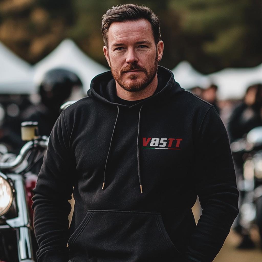 Moto Guzzi V85 TT Inspired Hoodie - Motorcycle Sweatshirt for Riders