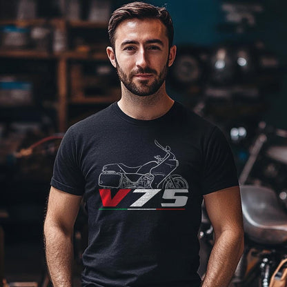 Moto Guzzi V75 NT PA Inspired T-Shirt - Motorcycle Tee Shirt for Riders