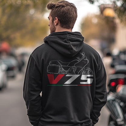 Moto Guzzi V75 NT PA Inspired Hoodie - Motorcycle Sweatshirt for Riders