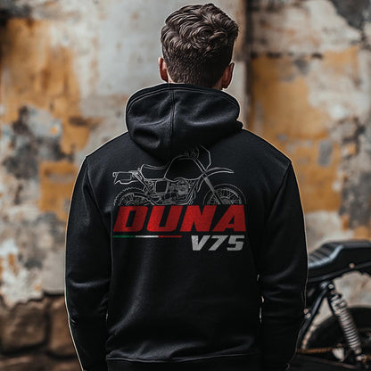 Moto Guzzi V75 Duna 1986 Inspired Hoodie - Motorcycle Sweatshirt for Riders