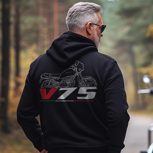 Moto Guzzi V75 1985 - 1987 Inspired Hoodie - Motorcycle Sweatshirt for Riders