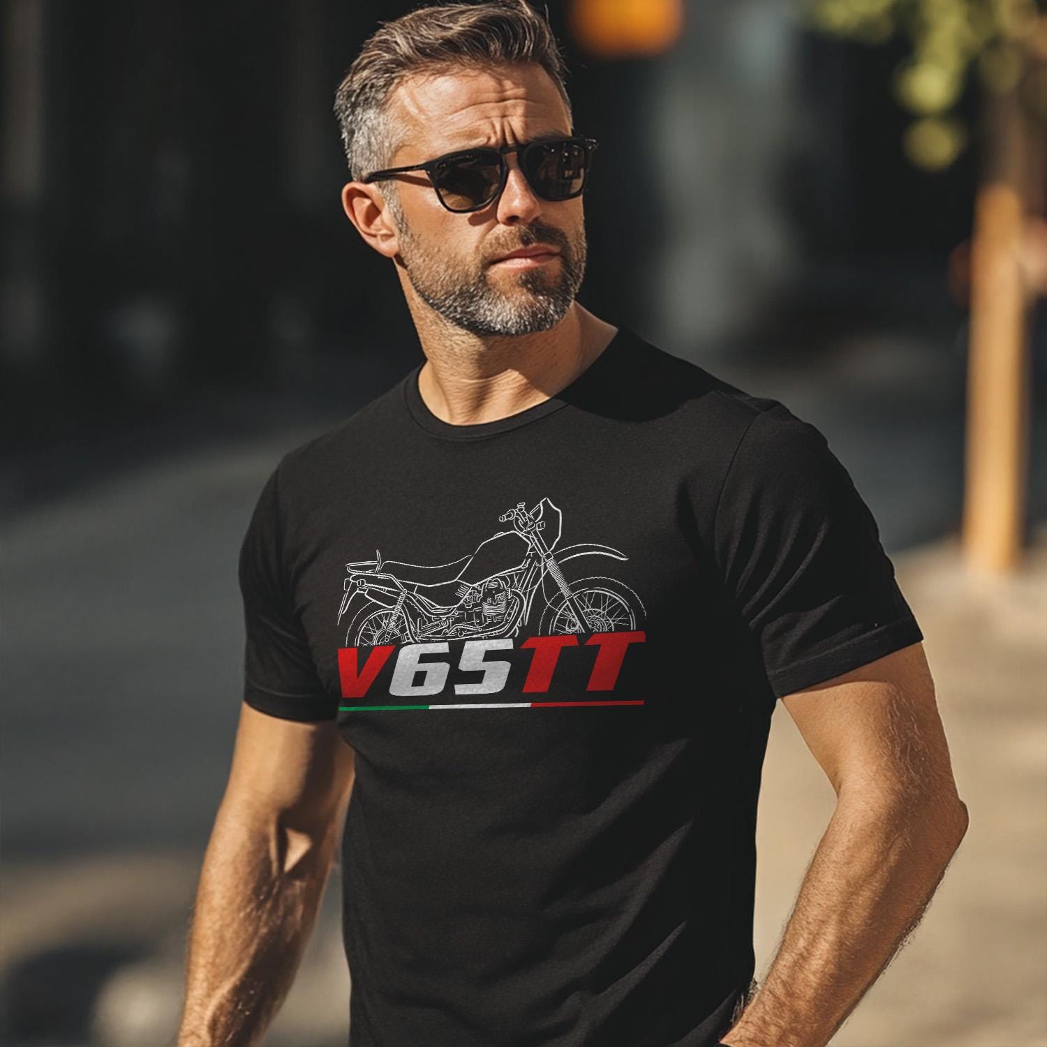 Moto Guzzi V65 TT Inspired T-Shirt - Motorcycle Tee Shirt for Riders