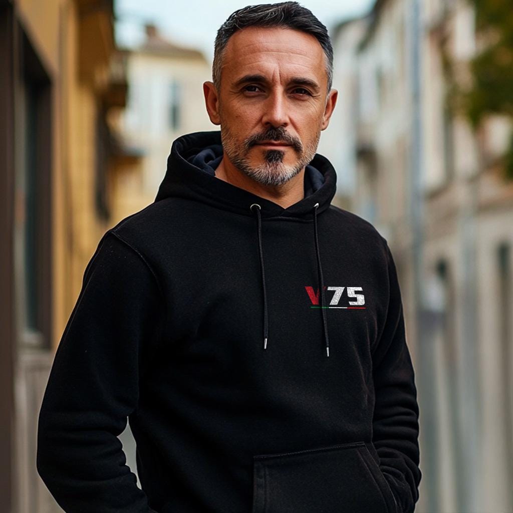 Moto Guzzi V75 1985 - 1987 Inspired Hoodie - Motorcycle Sweatshirt for Riders