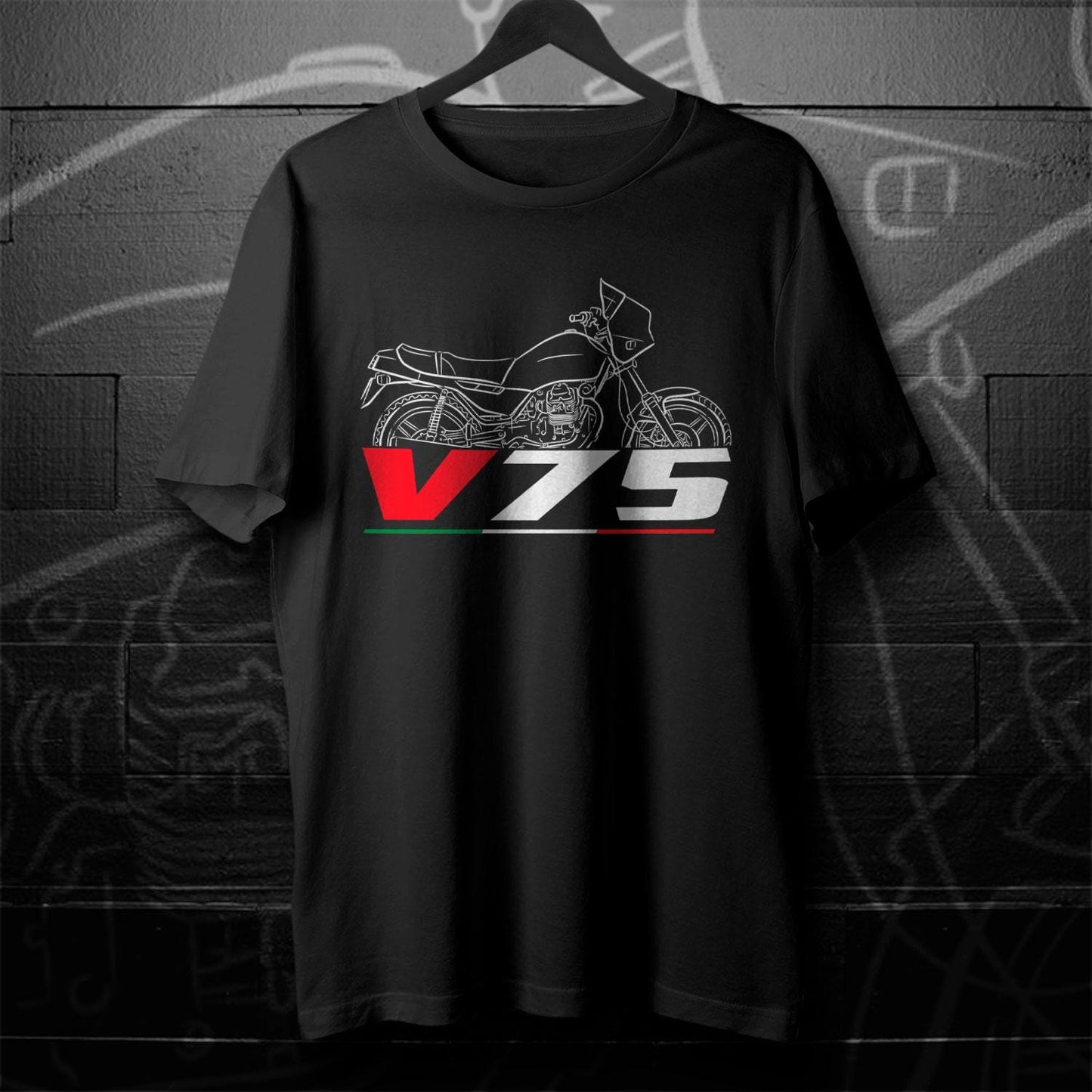 Moto Guzzi V75 1985 - 1987 Inspired T-Shirt - Motorcycle Tee Shirt for Riders