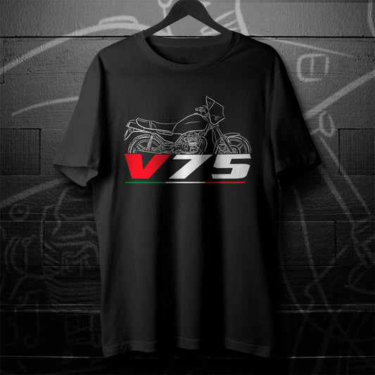 Moto Guzzi V75 1985 - 1987 Inspired T-Shirt - Motorcycle Tee Shirt for Riders