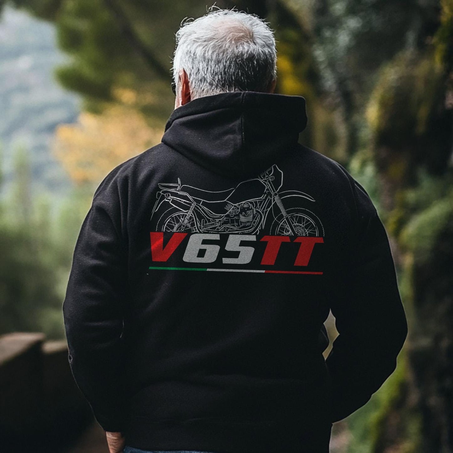 Moto Guzzi V65 TT Inspired Hoodie - Motorcycle Sweatshirt for Riders