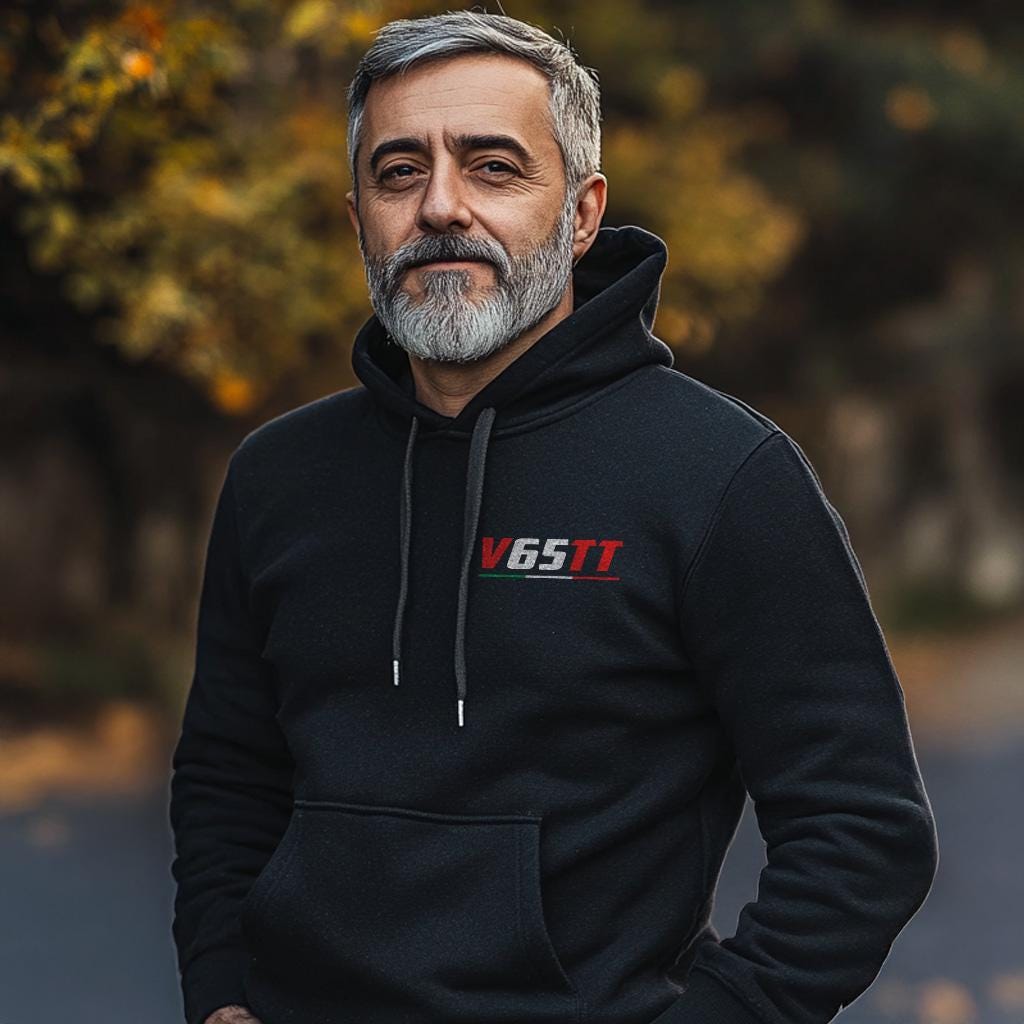 Moto Guzzi V65 TT Inspired Hoodie - Motorcycle Sweatshirt for Riders