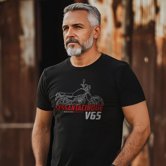Moto Guzzi V65 Sessantacinque 1987 - 1992 Inspired T-Shirt - Motorcycle Tee Shirt for Riders
