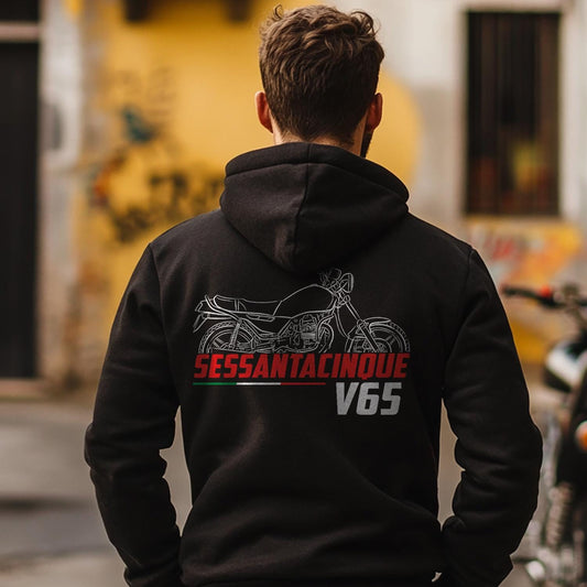 Moto Guzzi V65 Sessantacinque 1987 - 1992 Inspired Hoodie - Motorcycle Sweatshirt for Riders