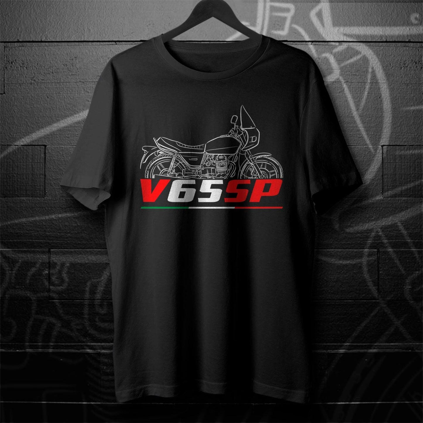 Moto Guzzi V65 SP 1983 - 1986 Inspired T-Shirt - Motorcycle Tee Shirt for Riders