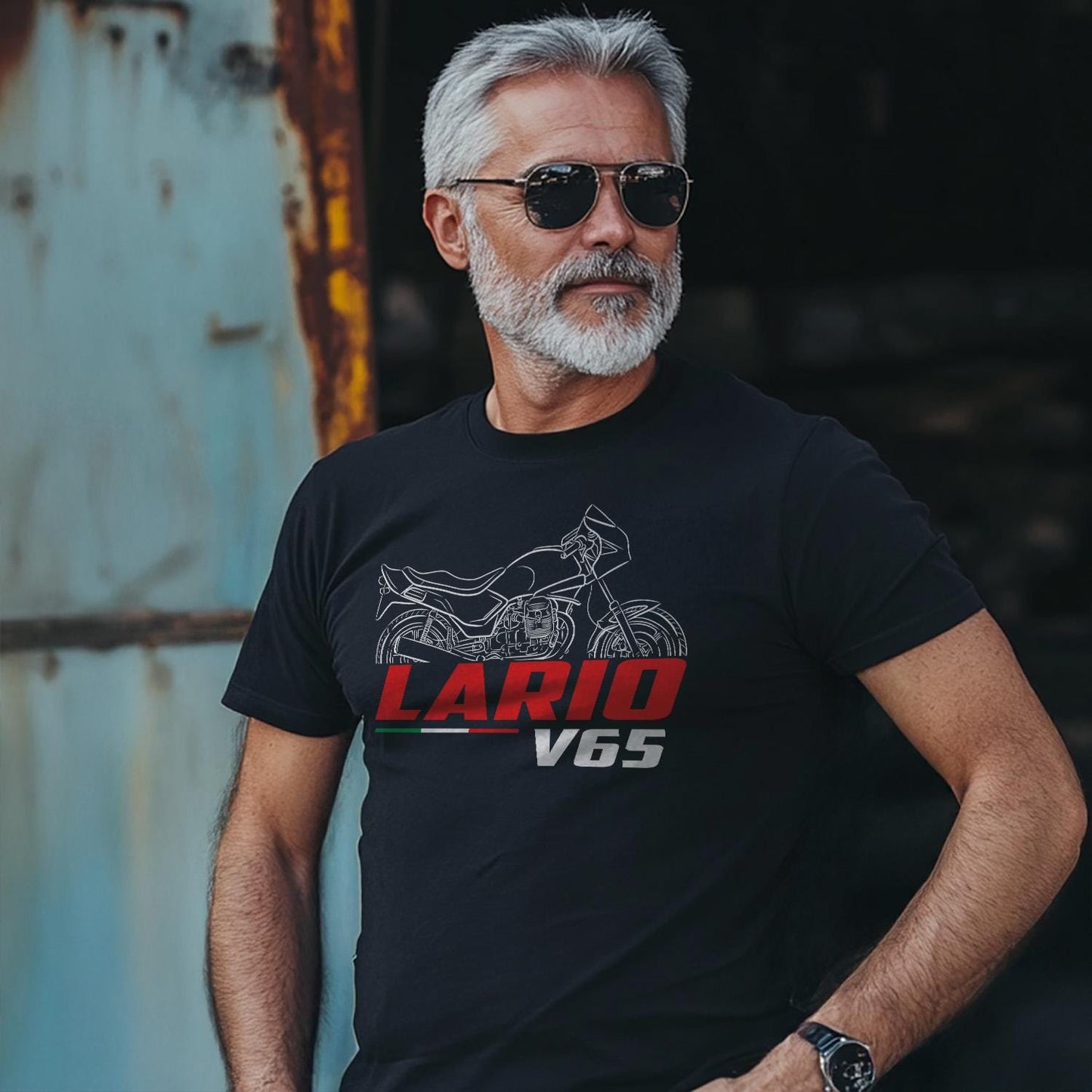 Moto Guzzi V65 Lario 1984 - 1987 Inspired T-Shirt - Motorcycle Tee Shirt for Riders