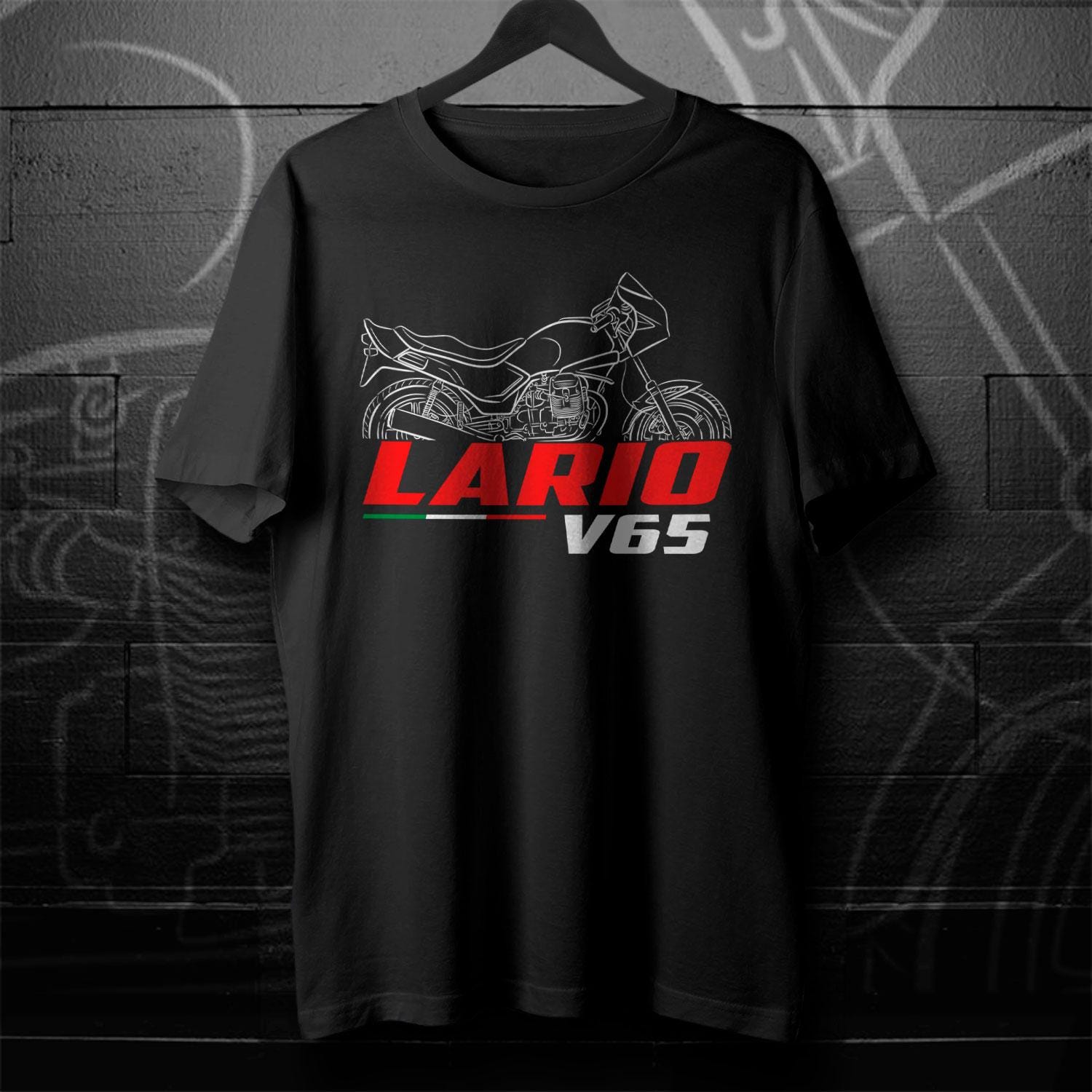 Moto Guzzi V65 Lario 1984 - 1987 Inspired T-Shirt - Motorcycle Tee Shirt for Riders