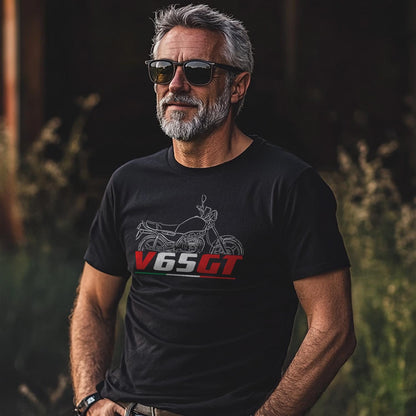 Moto Guzzi V65 GT ( Sessantacinque GT ) Inspired T-Shirt - Motorcycle Tee Shirt for Riders