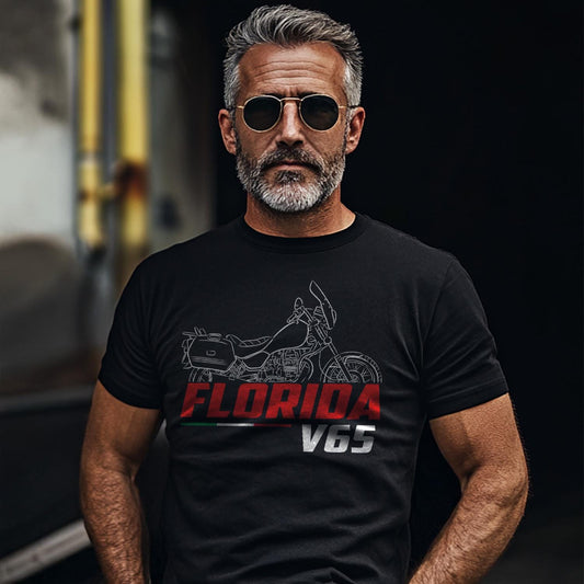 Moto Guzzi V65 Florida 1986 - 1994 Inspired T-Shirt - Motorcycle Tee Shirt for Riders