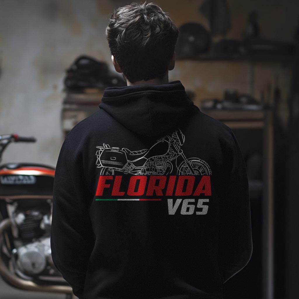 Moto Guzzi V65 Florida 1986 - 1994 Inspired Hoodie - Motorcycle Sweatshirt for Riders