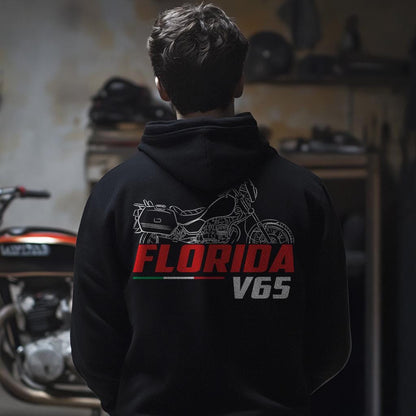 Moto Guzzi V65 Florida 1986 - 1994 Inspired Hoodie - Motorcycle Sweatshirt for Riders